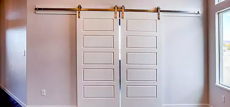 Glass Barn Door with Installation Hardware Kit Del City